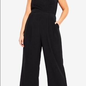 City Chic NWT Ann Chain Jumpsuit – Black – Size M/18